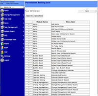 Change Management Choose Permission Screenshot